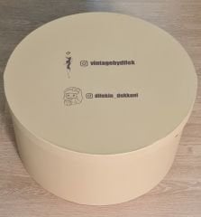 Esmee Siyah Beyaz Puantiyeli Elegan  Şapka 34 cm - Özel Kutulu