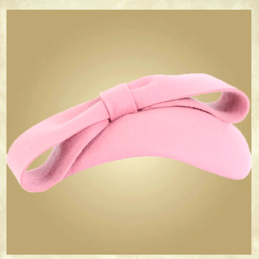 Karina Pembe Renk Fiyonklu Vualet Şapka