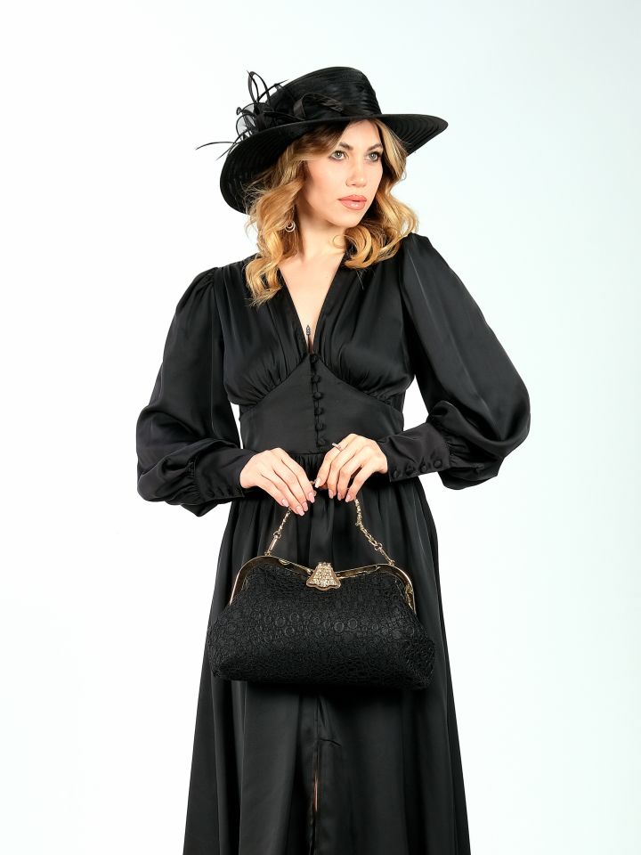 Jolie Siyah Renk Şapka 38 cm