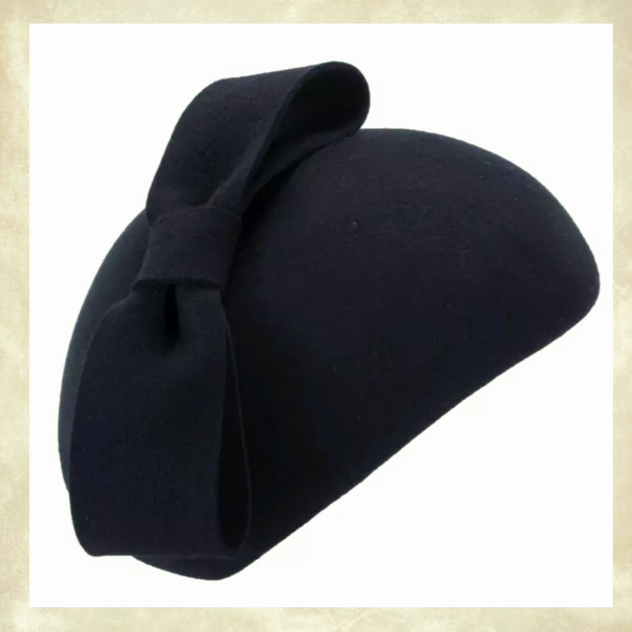 Karina Siyah Renk Fiyonklu Vualet Şapka