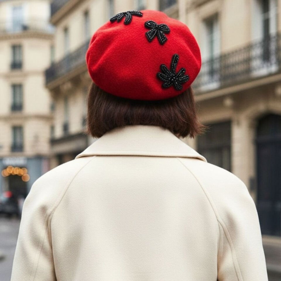 Amata Kırmızı Renk Ressam Bere Yetişkin Boy M Beden