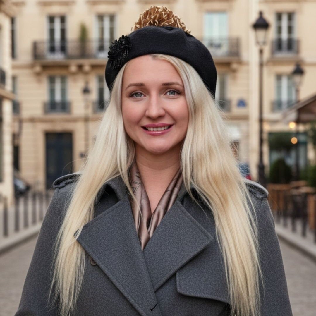 Amata Siyah Renk Ressam Bere Yetişkin Boy