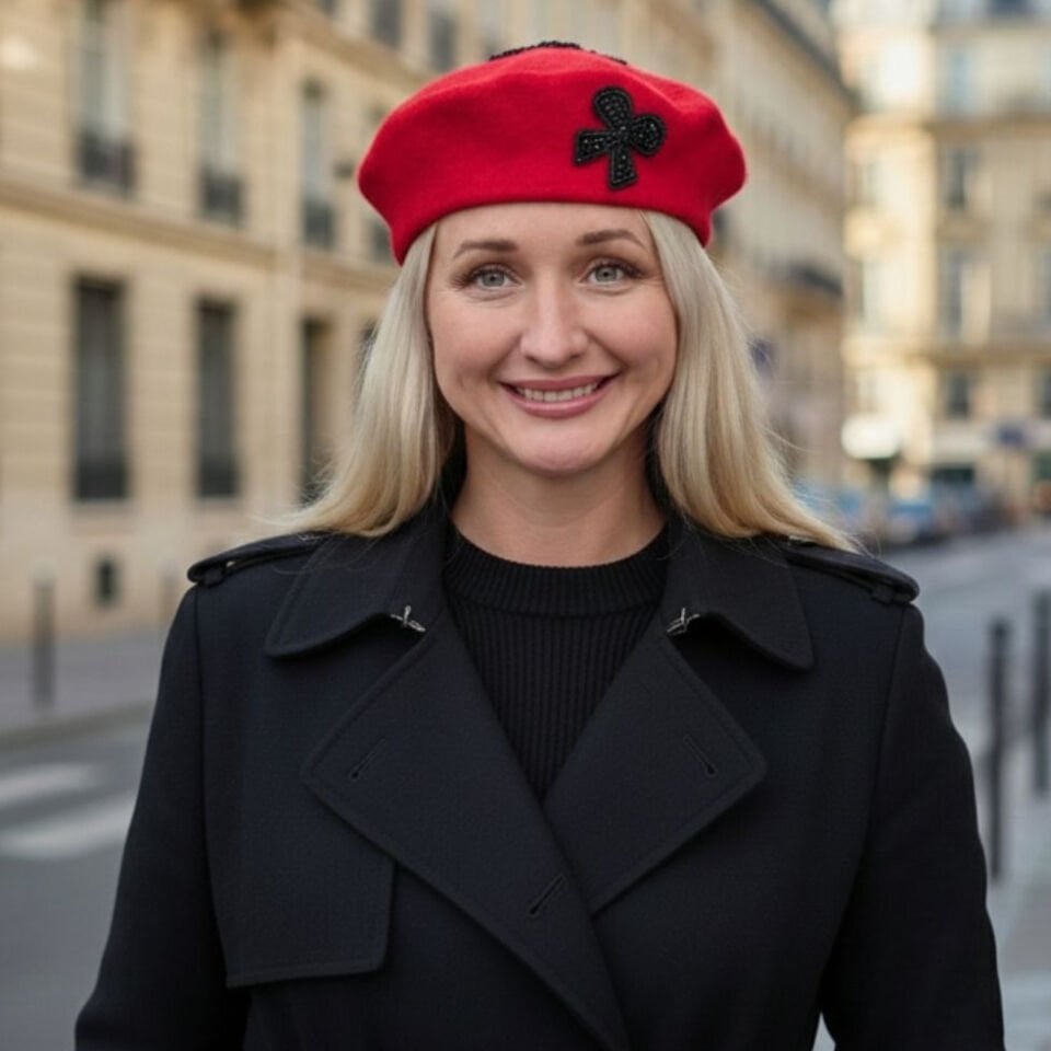 Amata Kırmızı Renk Ressam Bere Yetişkin Boy M Beden