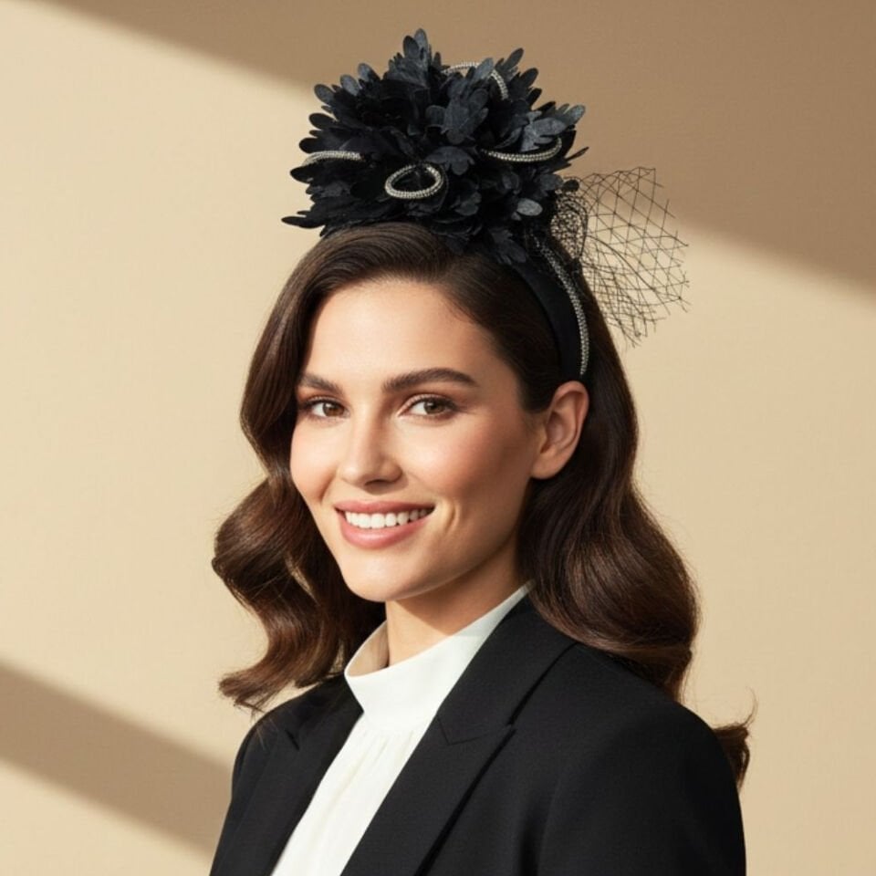 Amanda Siyah Renk Taç