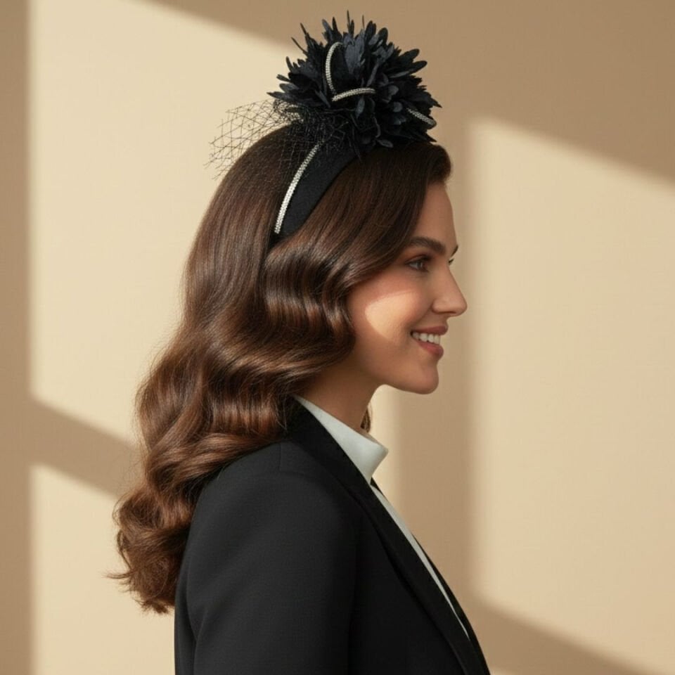 Amanda Siyah Renk Taç