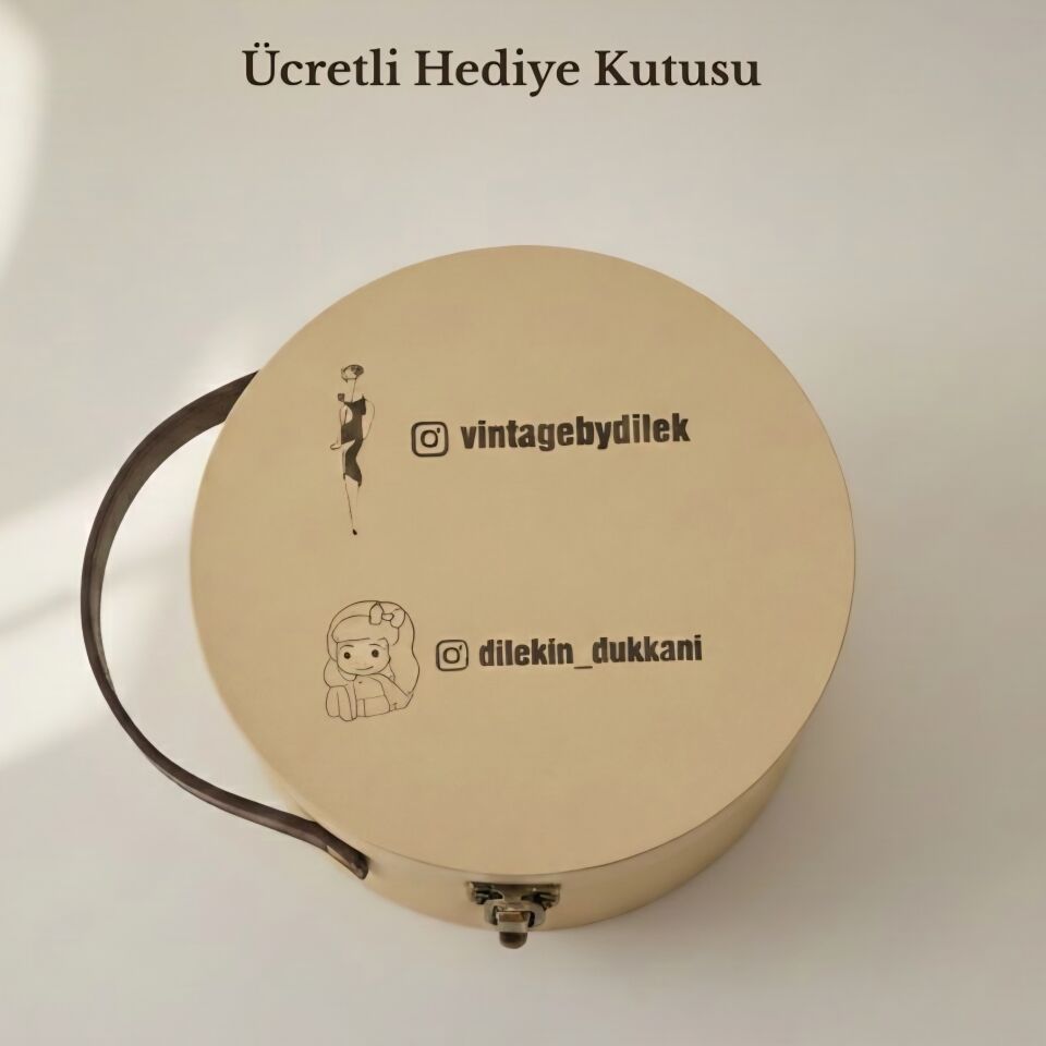Louise Krem Renk Puantiyeli Şapka 32 cm