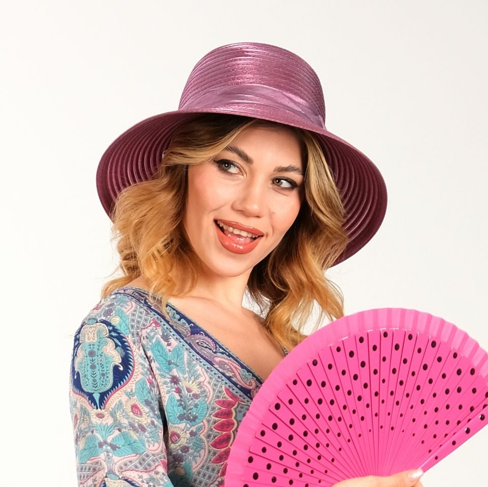 Helen Gül Kurusu Renk Şapka 35 cm