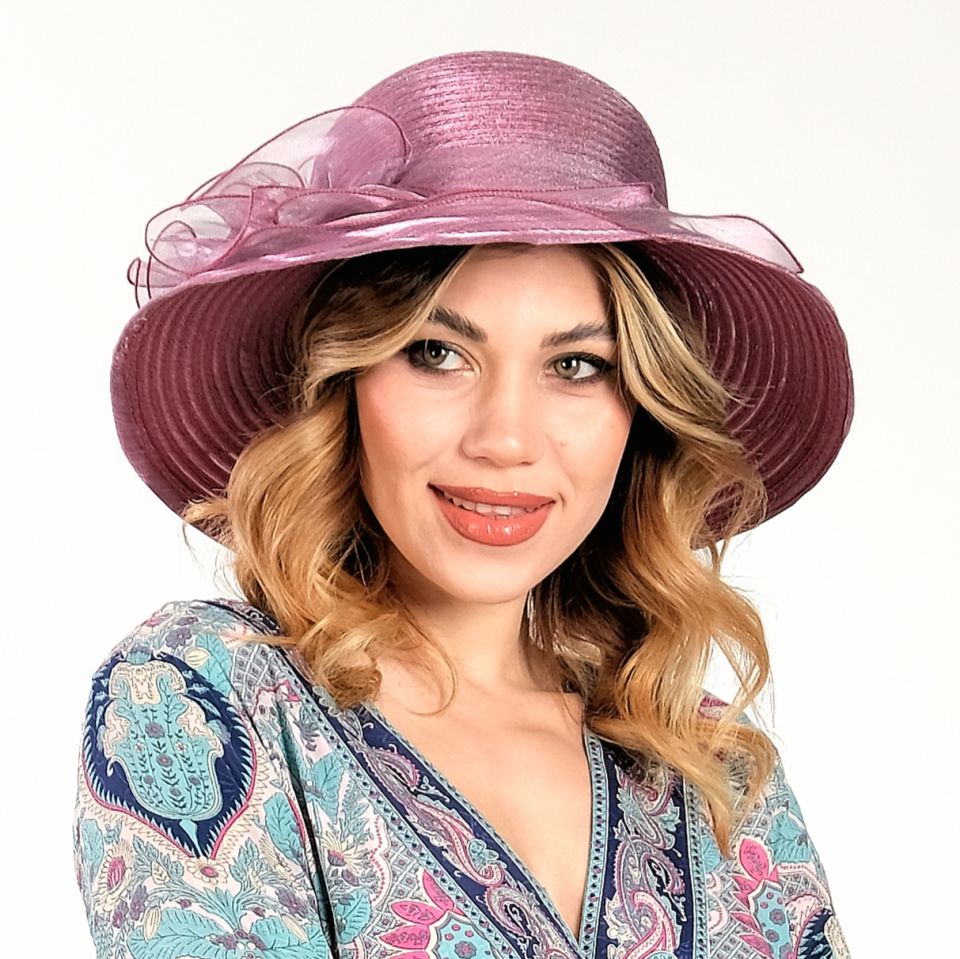 Diana Gül Kurusu Renk Şapka 35 cm