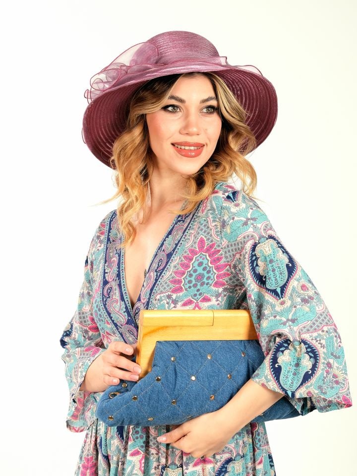 Diana Gül Kurusu Renk Şapka 35 cm