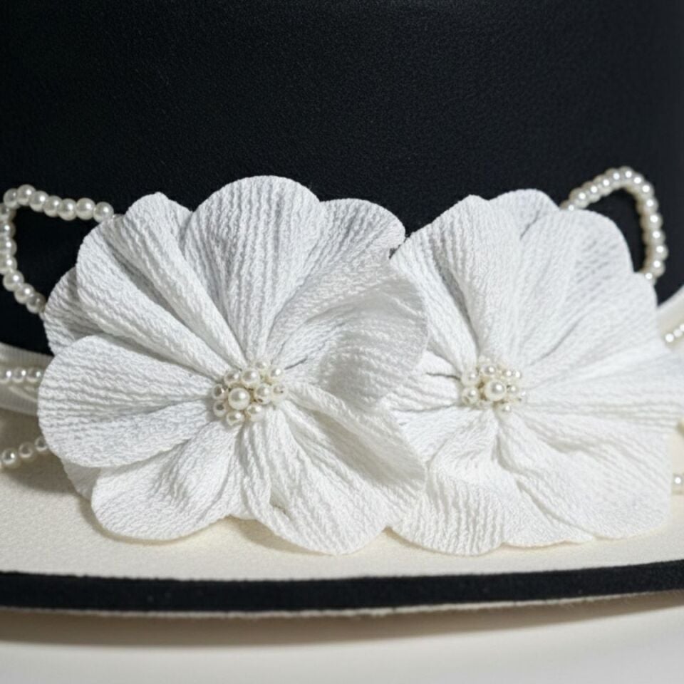 Sofia Siyah Krem Renk Şapka