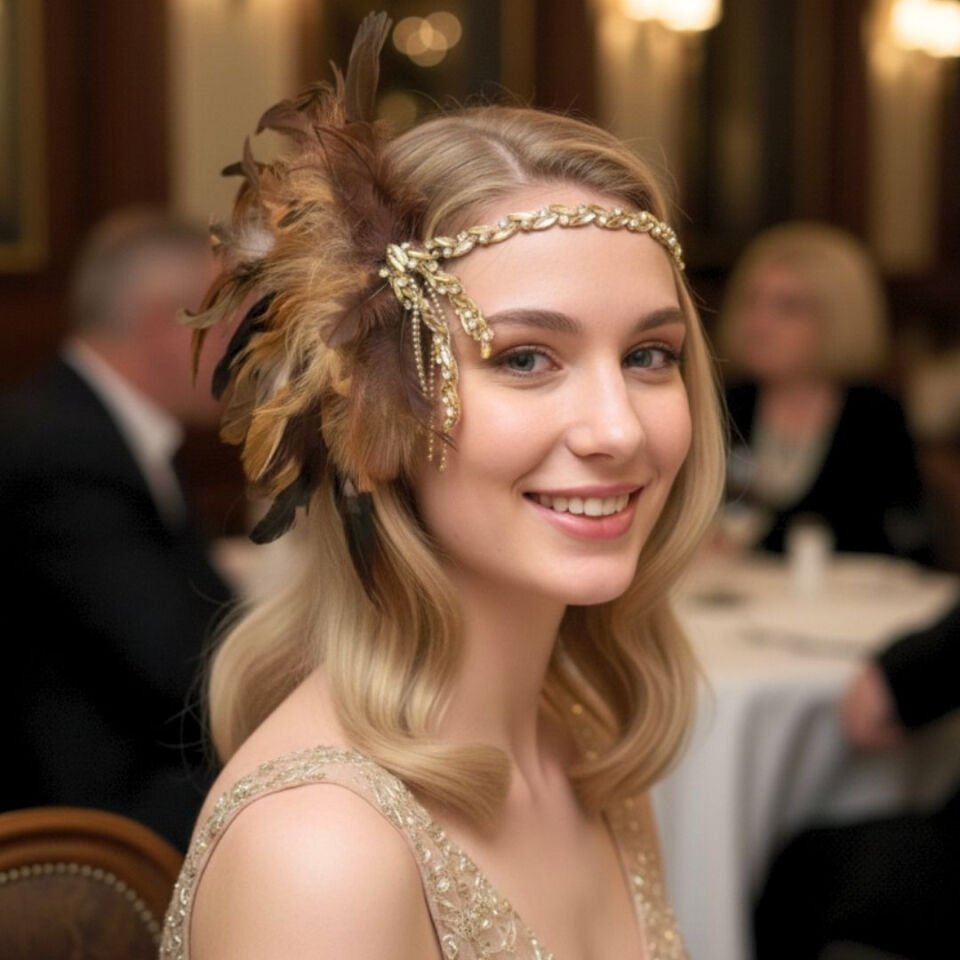 1920s Daphne Kahverengi Saç Aksesuarı