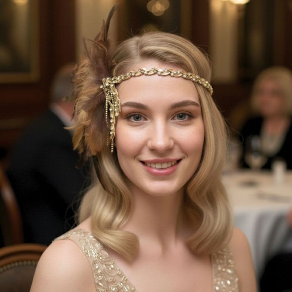 1920s Daphne Kahverengi Saç Aksesuarı