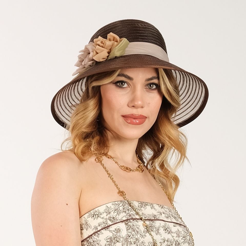 Alberta Kahverengi Renk Şapka 35 cm