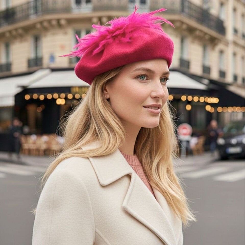 Amata Fuşya Pembe Ressam Bere Yetişkin Boy M Beden