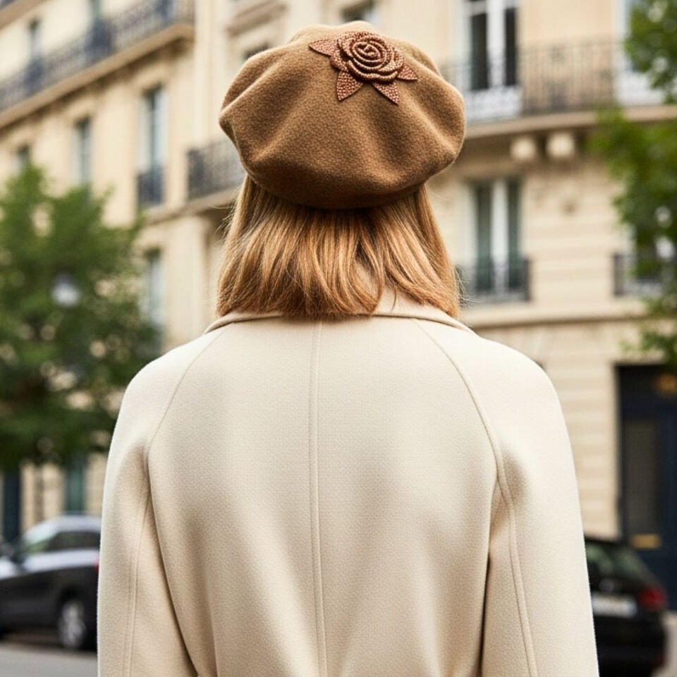 Amata Toprak Renk Ressam Bere Yetişkin Boy S Beden