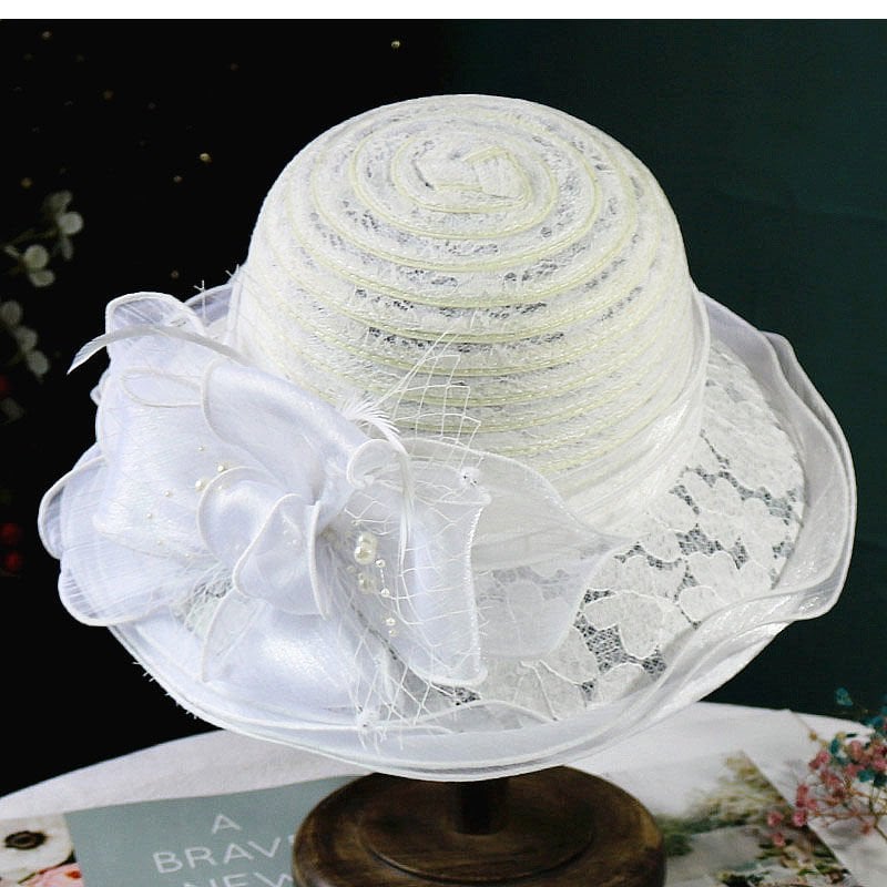 Meghan Ekru Beyaz Renk Alternatifli Şapka 30 cm