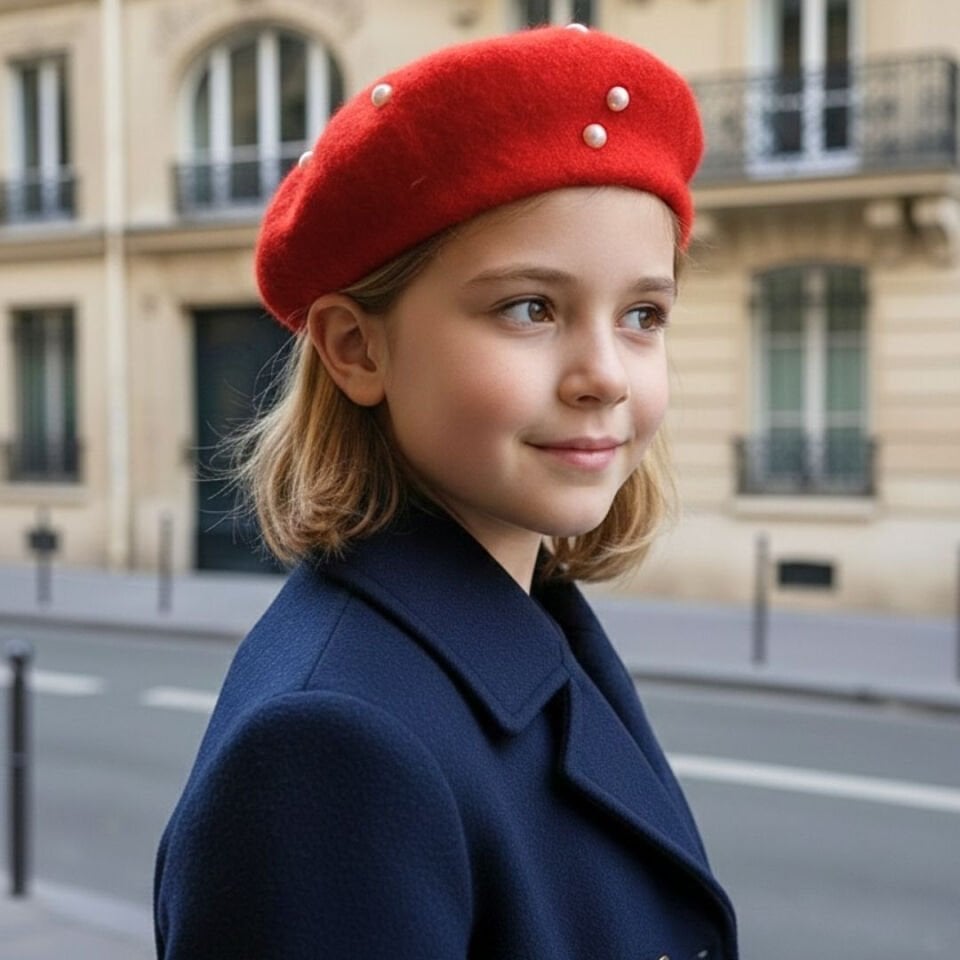 Amata Kırmızı Ressam Bere 5-15 Yaş Kız Çocuk