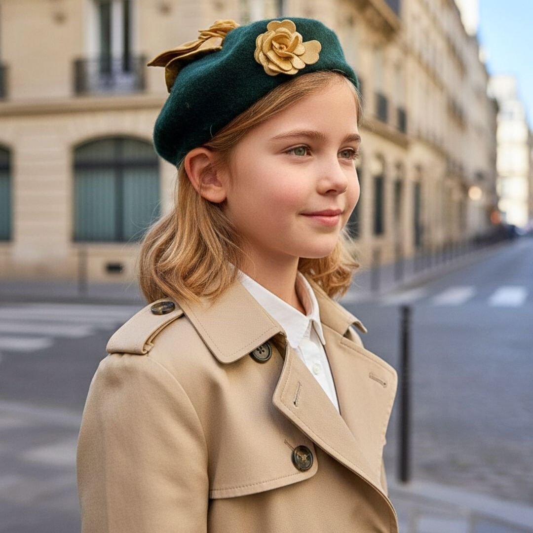 Amata Yeşil Ressam Bere 5-15 Yaş Kız Çocuk