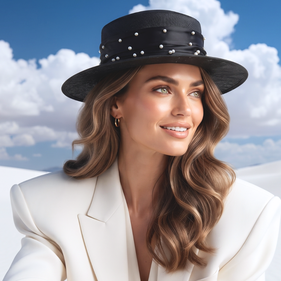 Belle Siyah Renk Elegan Şapka