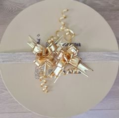 Belle Siyah Renk Elegan  Şapka 32 cm Özel Kutulu