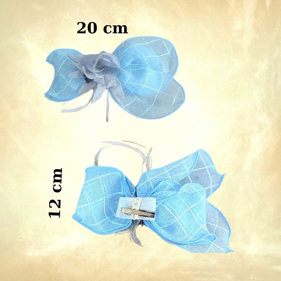 Elizabeth  Mavi Renk  Alternatifli Şapka 28 cm