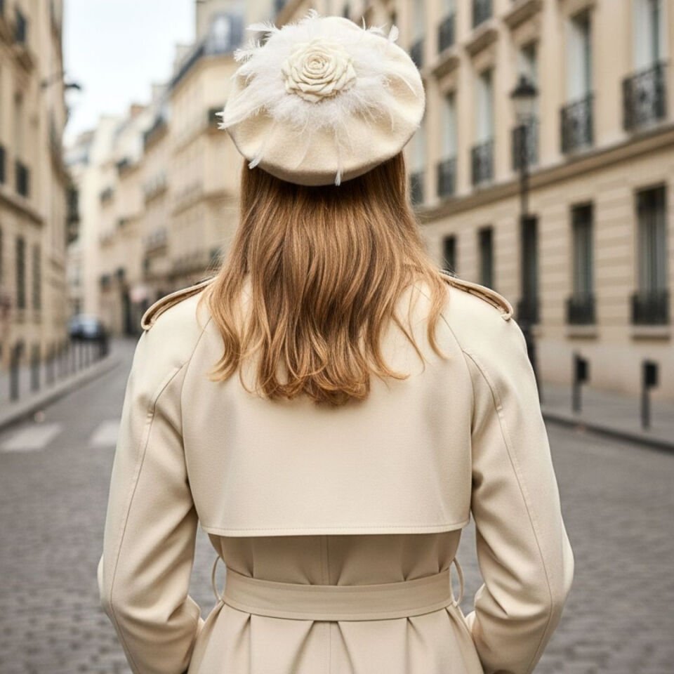 Amata Ekru Renk Ressam Bere Yetişkin Boy M Beden