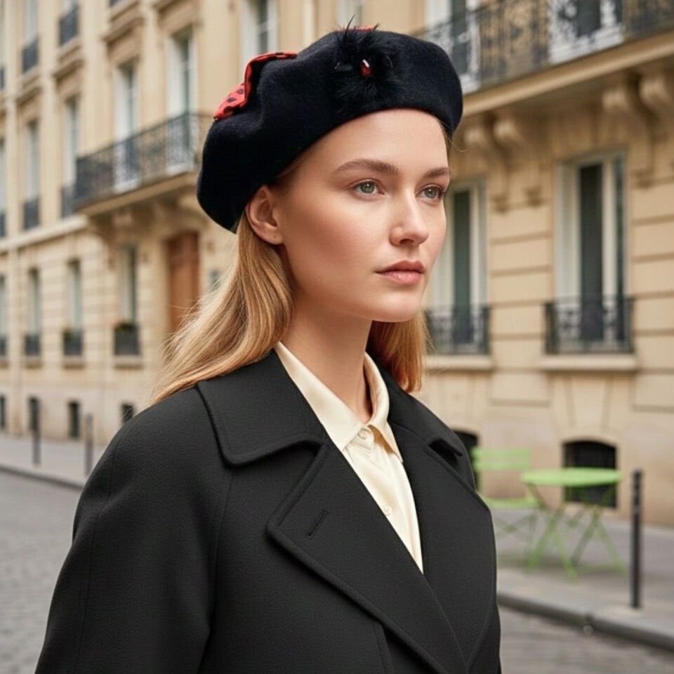 Amata Siyah Renk Ressam Bere Yetişkin Boy