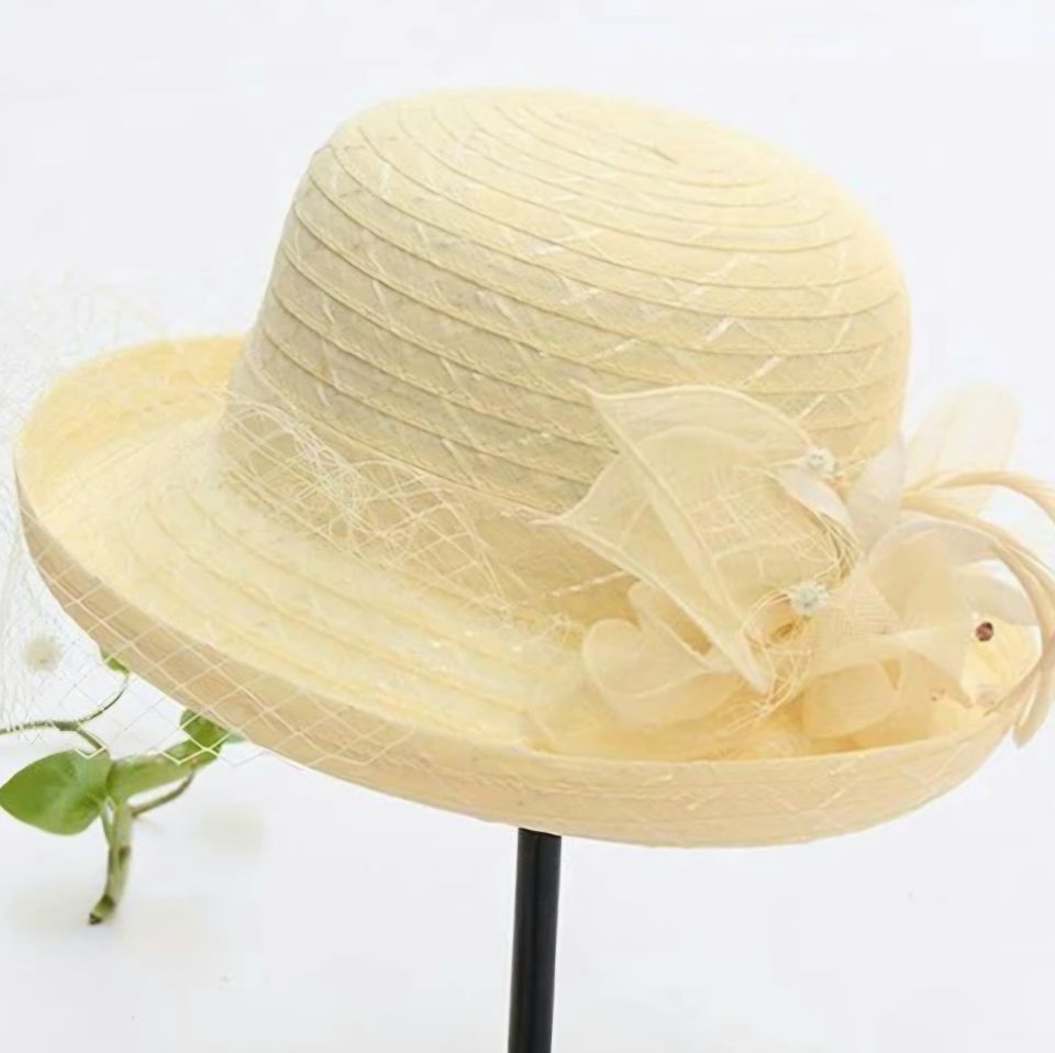 Elizabeth Krem Renk Alternatifli Şapka 28 cm