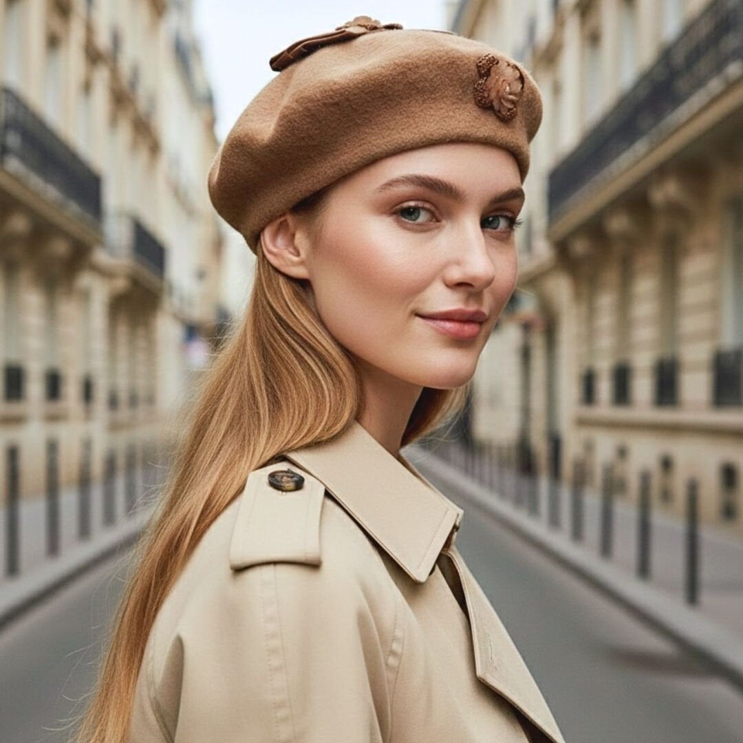 Amata Toprak Renk Ressam Bere Yetişkin Boy S Beden