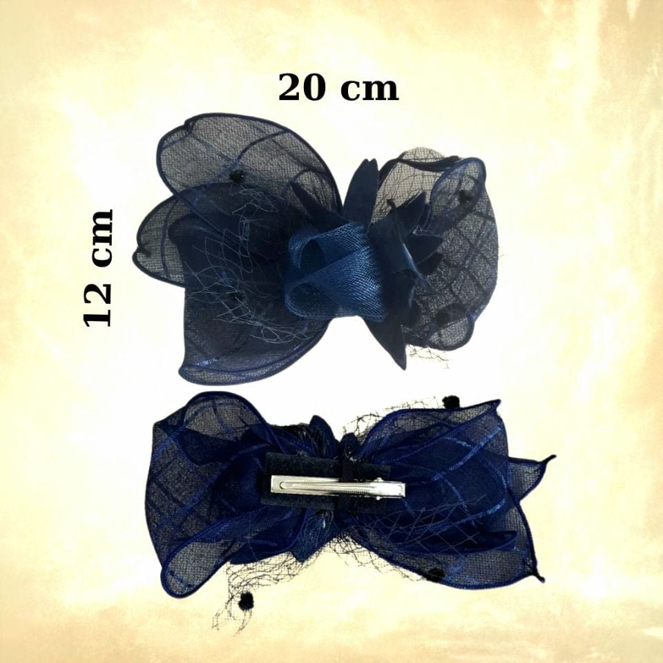 Elizabeth Lacivert Renk Alternatifli Şapka 28 cm