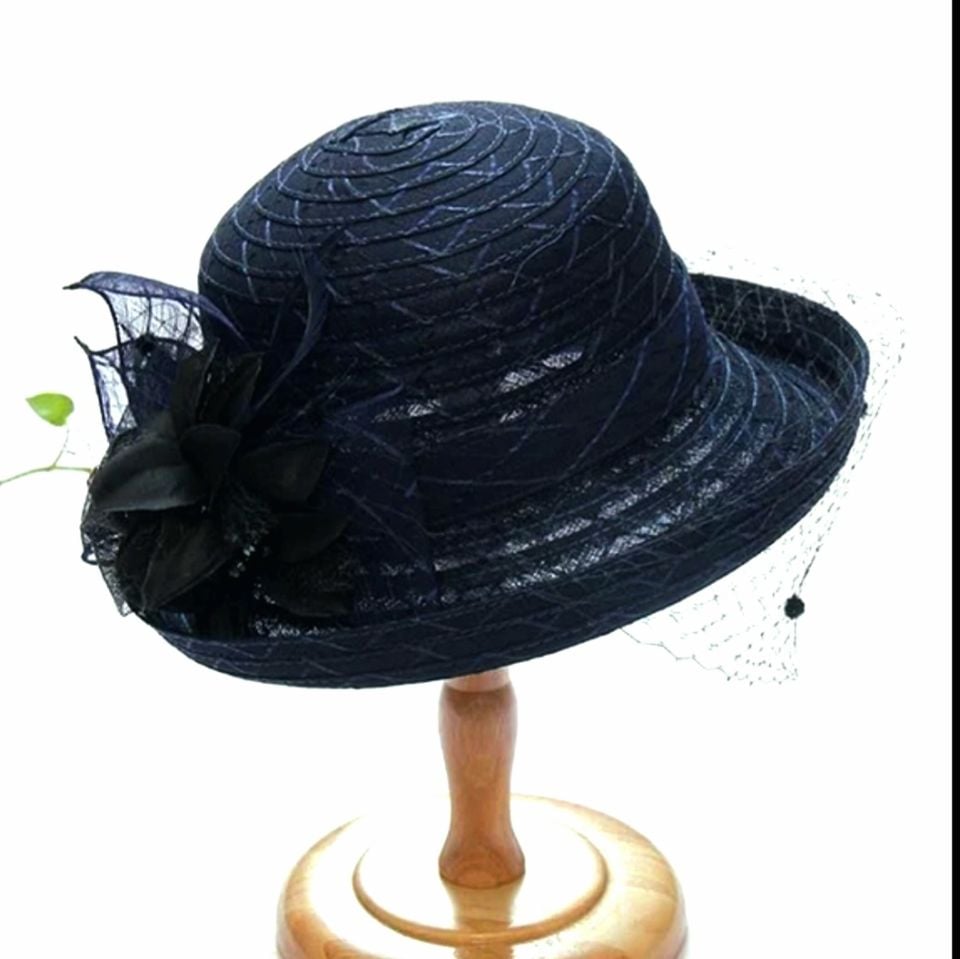 Elizabeth Lacivert Renk Alternatifli Şapka 28 cm