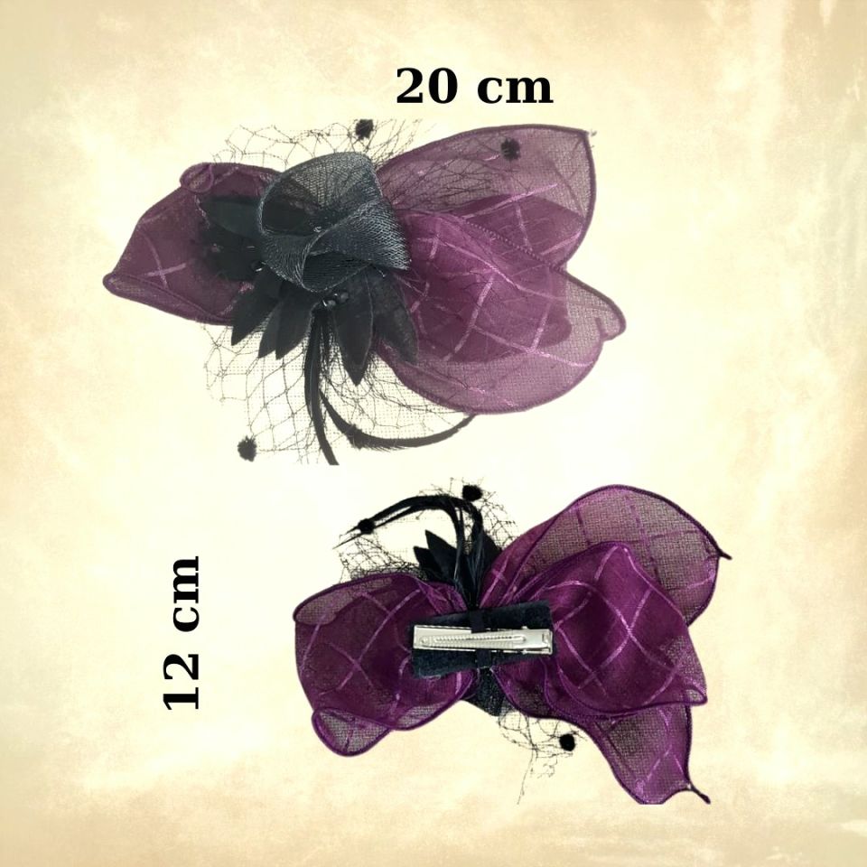 Elizabeth Mürdüm Renk Alternatifli Şapka 28 cm