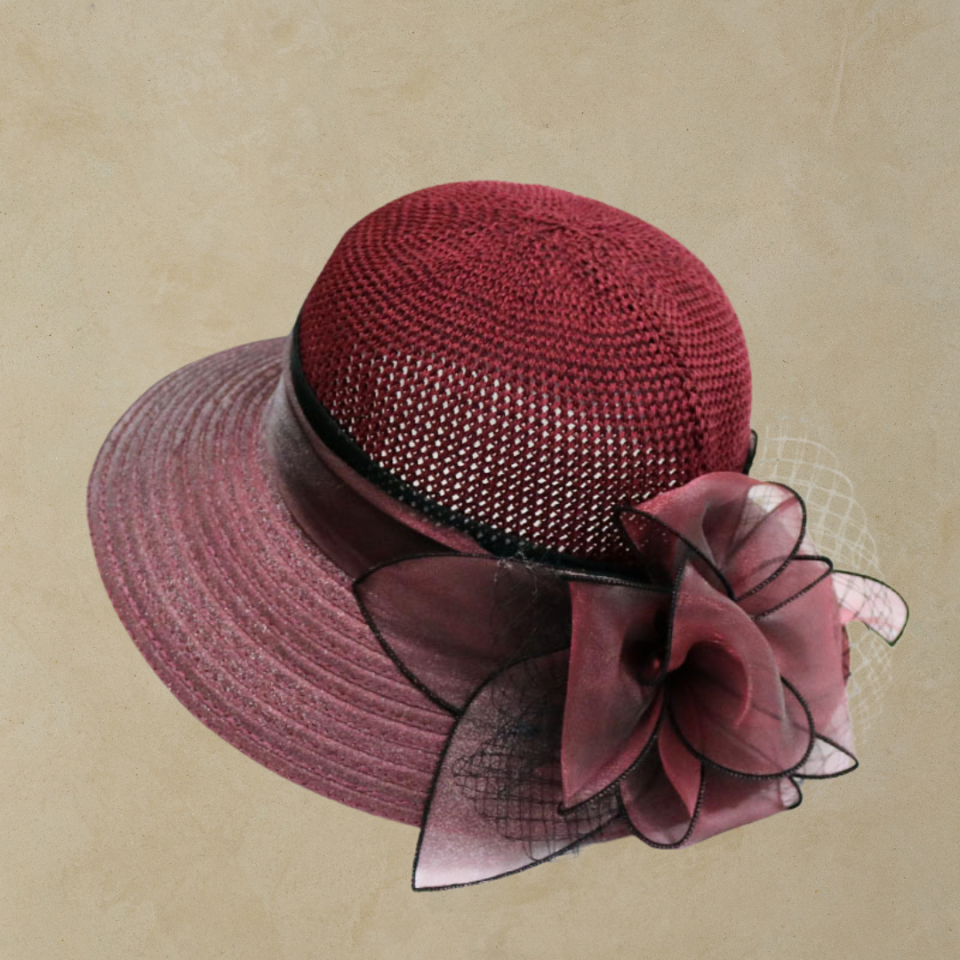 Mary Bordo Renk Şapka 35 cm