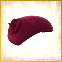 Laura Bordo Renk Damla Model Vualet Şapka