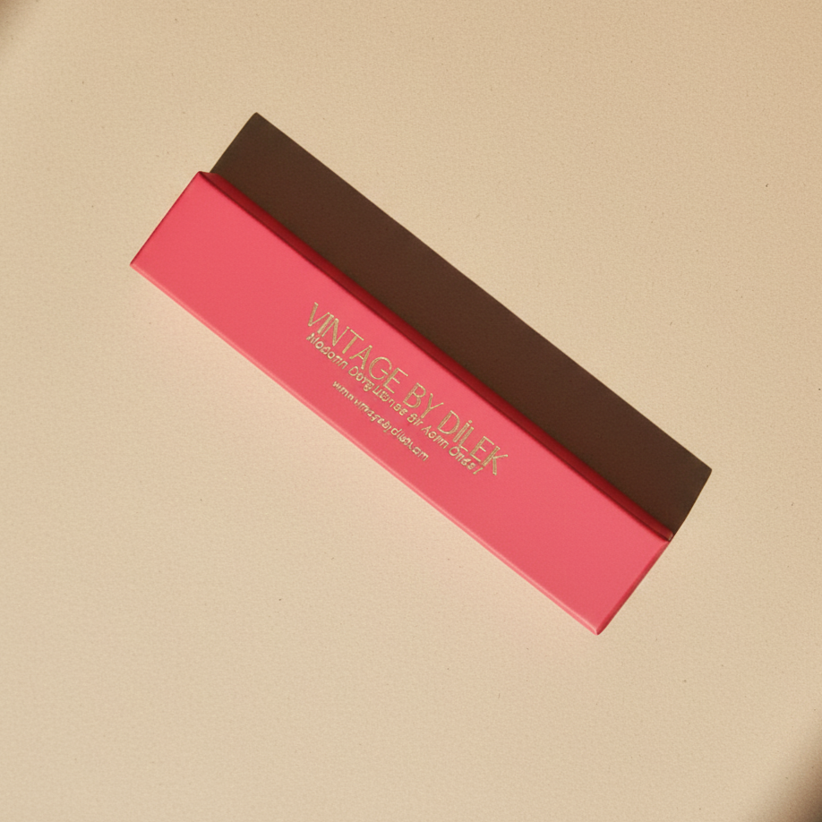 Ekru Yeşil Çiçekli Yelpaze Özel Kutulu