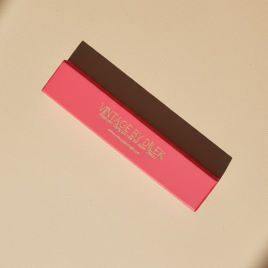 Kırmızı Çiçekli Yelpaze Özel Kutulu