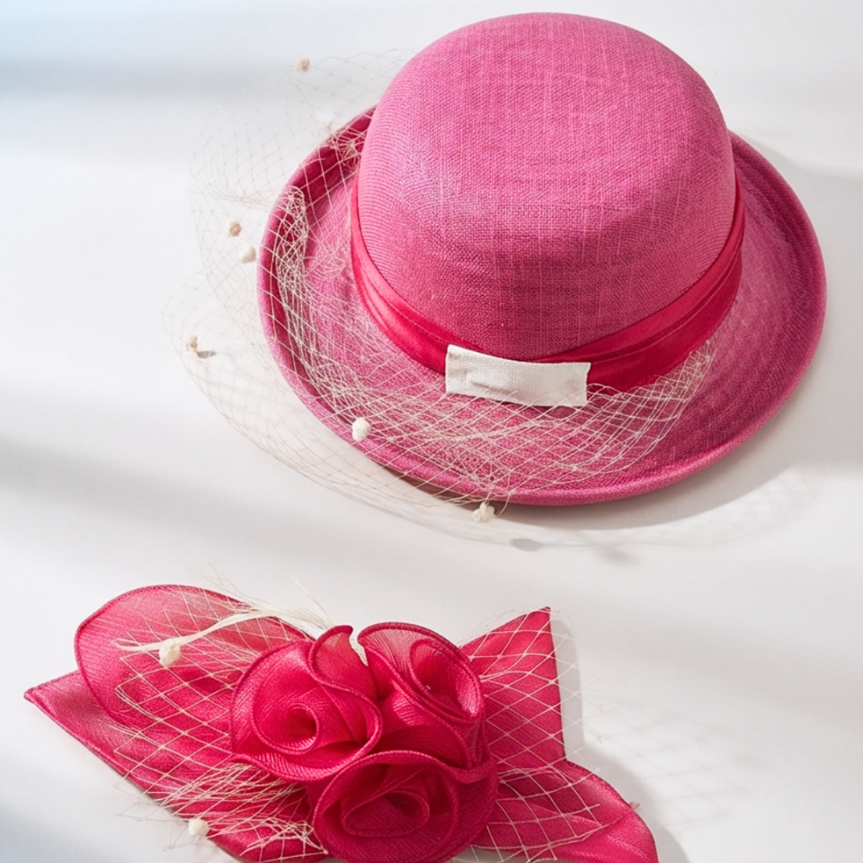 Orva Eskitme Pembe Renk Alternatifli Şapka 28 cm