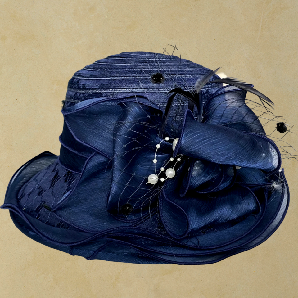 Meghan Lacivert Renk Alternatifli Şapka 30 cm