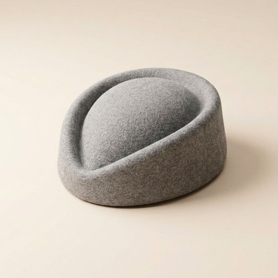 Hostes Koyu Gri Renk Vualet Şapka