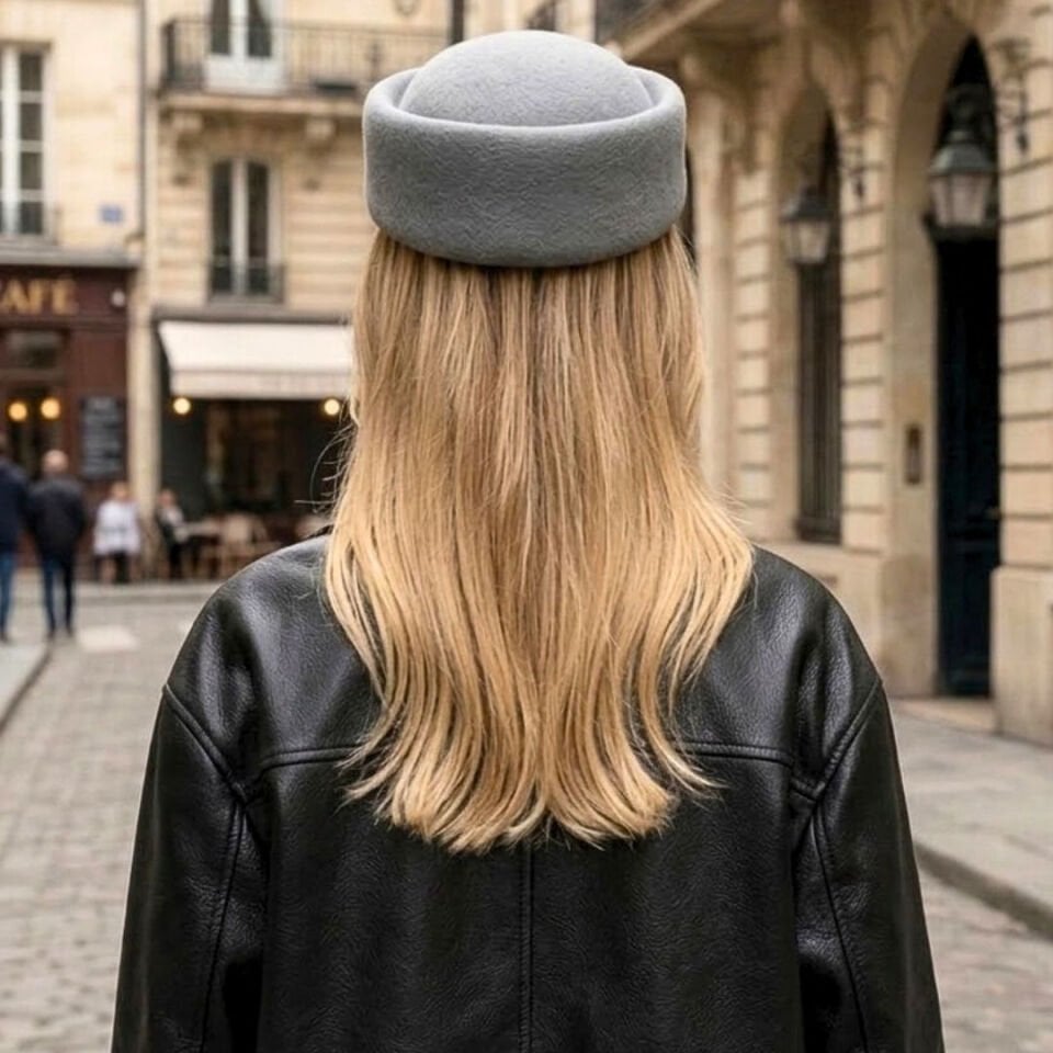 Hostes Koyu Gri Renk Vualet Şapka