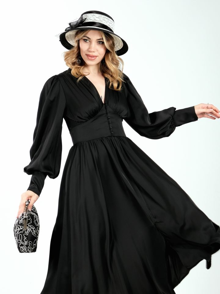 Beatrice Beyaz Siyah Renk Şapka 35 cm