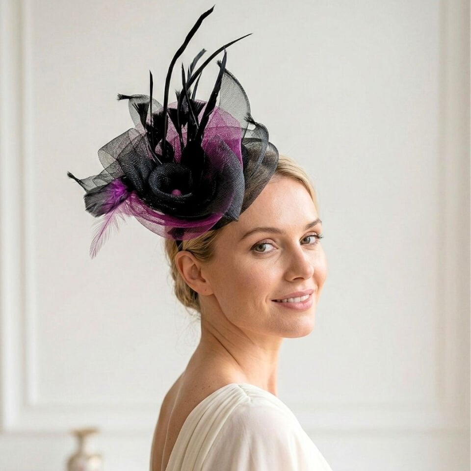 Ann Siyah Mor Renk Vualet 23 cm