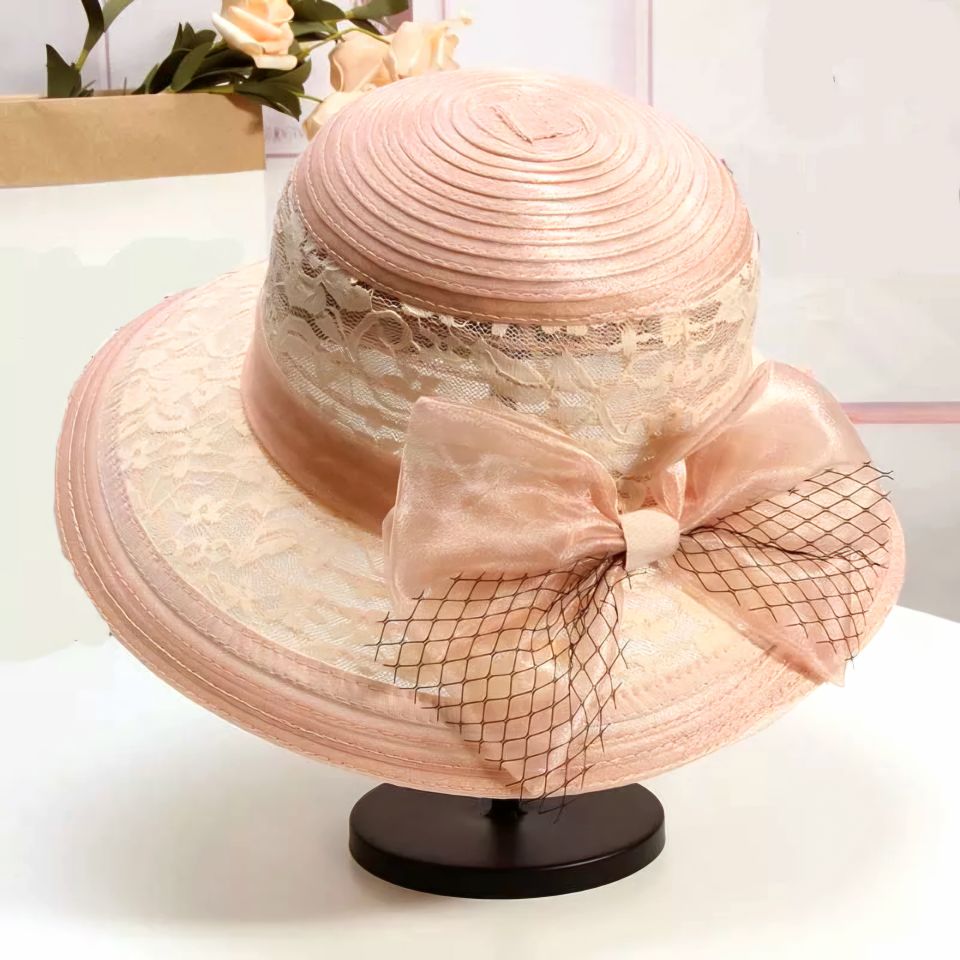 Beatrice Pudra  Somon Renk Şapka 35 cm