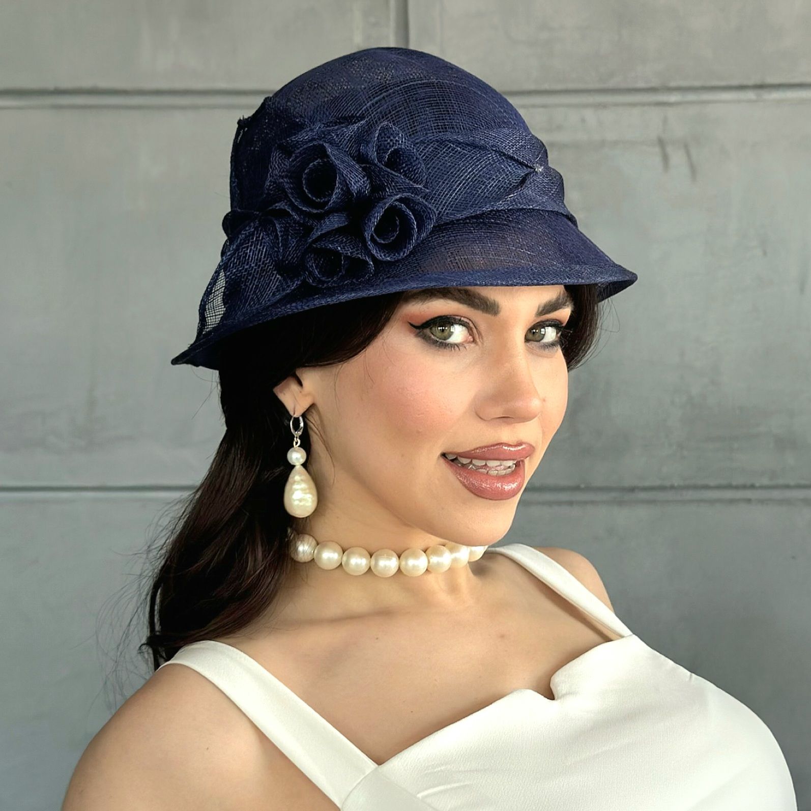 Artus Lacivert Renk  Elegan Şapka 27 cm  Özel Şapka Kutulu