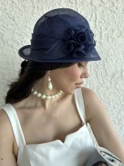 Artus Lacivert Renk  Elegan Şapka 27 cm  Özel Şapka Kutulu