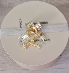 Artus  Pudra Lila Renk Elegan Şapka  27 cm Özel Şapka Kutulu