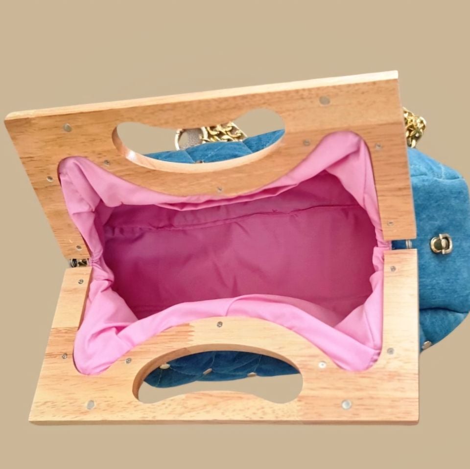 Denim Model Mavi Eskitme Kot Tasarım Çanta