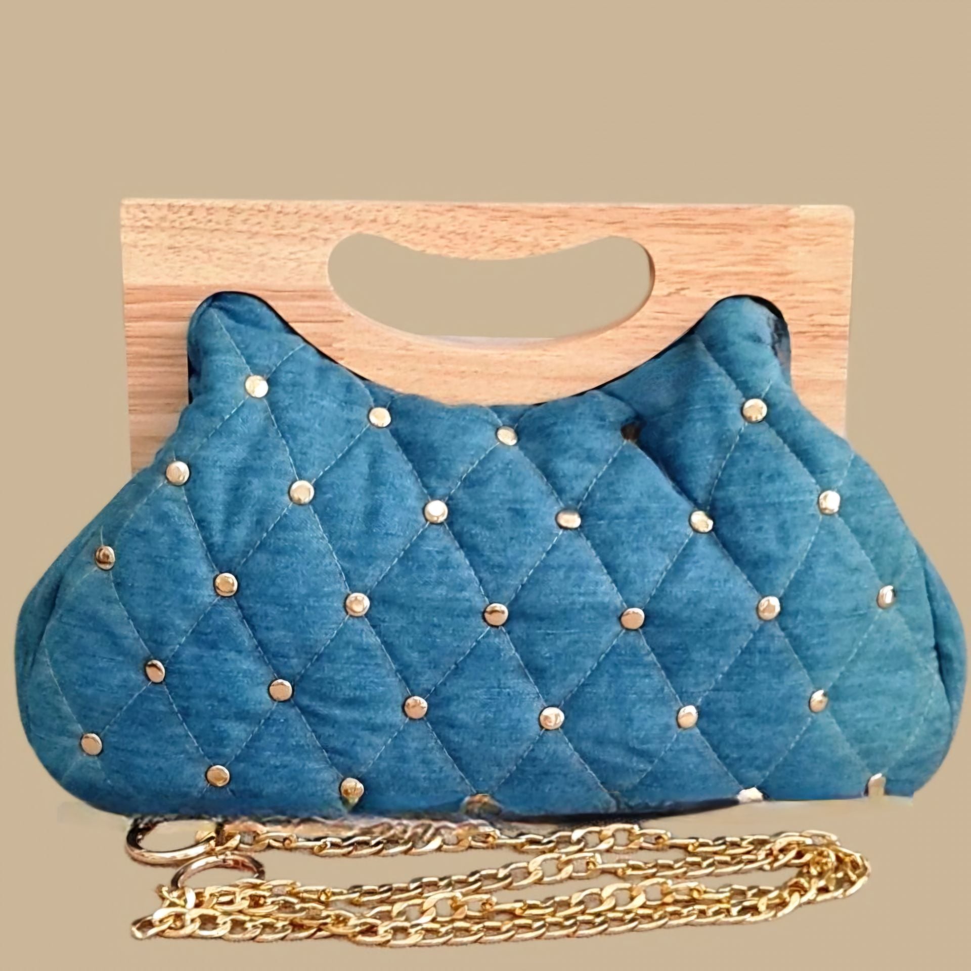 Denim Model Mavi Eskitme Kot Tasarım Çanta