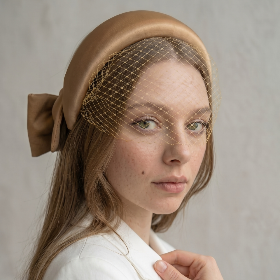 Sarah Gold Saten Vualet Taç