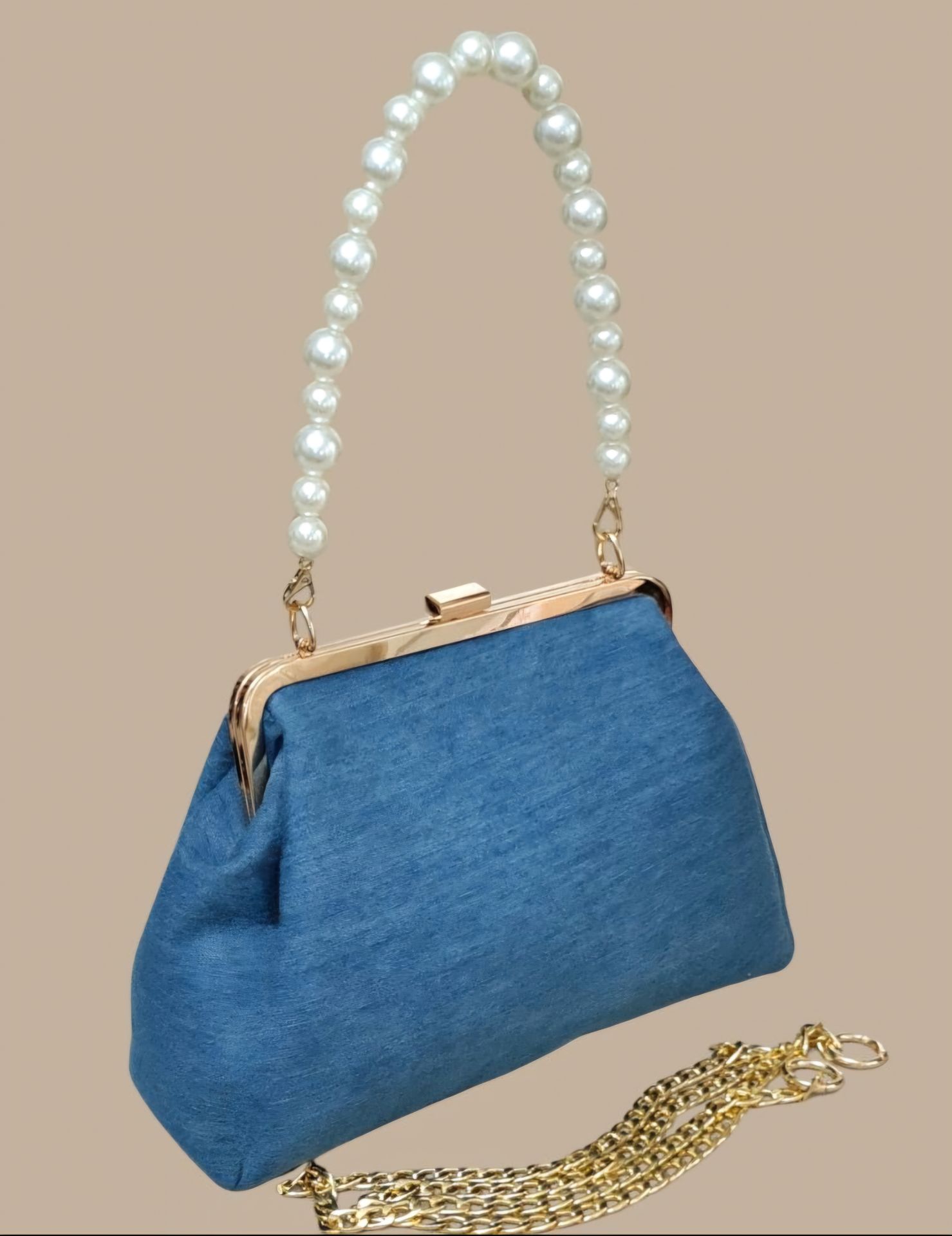 Denim Model Mavi Kot Tasarım Çanta